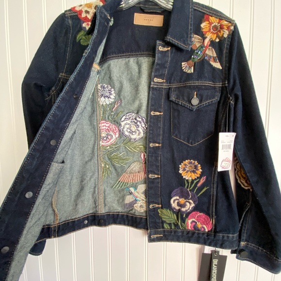 [BLANKNYC] embroidered denim jacket SIZE XS - Picture 13 of 15